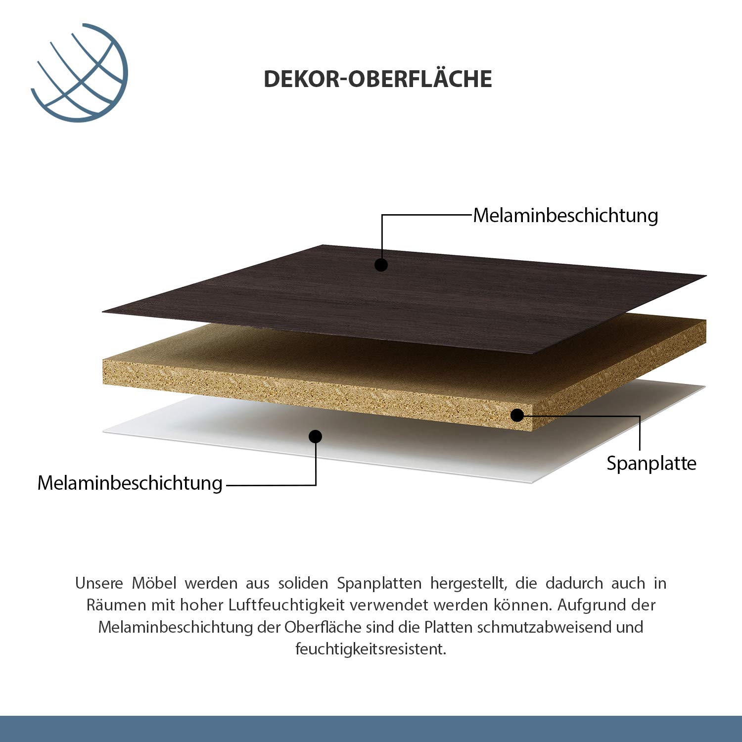 Planetmöbel Juego Completo de Muebles de baño para Invitados con Inodoro de cerámica y Armario con Espejo, Incluye desagüe, Color wengué