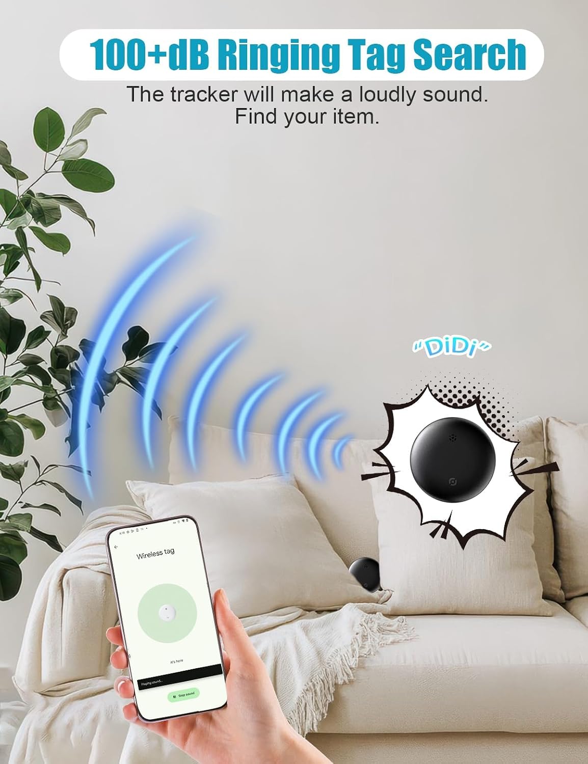 GPS Cat Tracker Collar (iOS & Android)- Dogs GPS Tracker Smart Pet Activity Tracker, No Subscription, Works with Google Find Hub & Apple Find My App, Anti-Lost for Keys, Pet Items Black