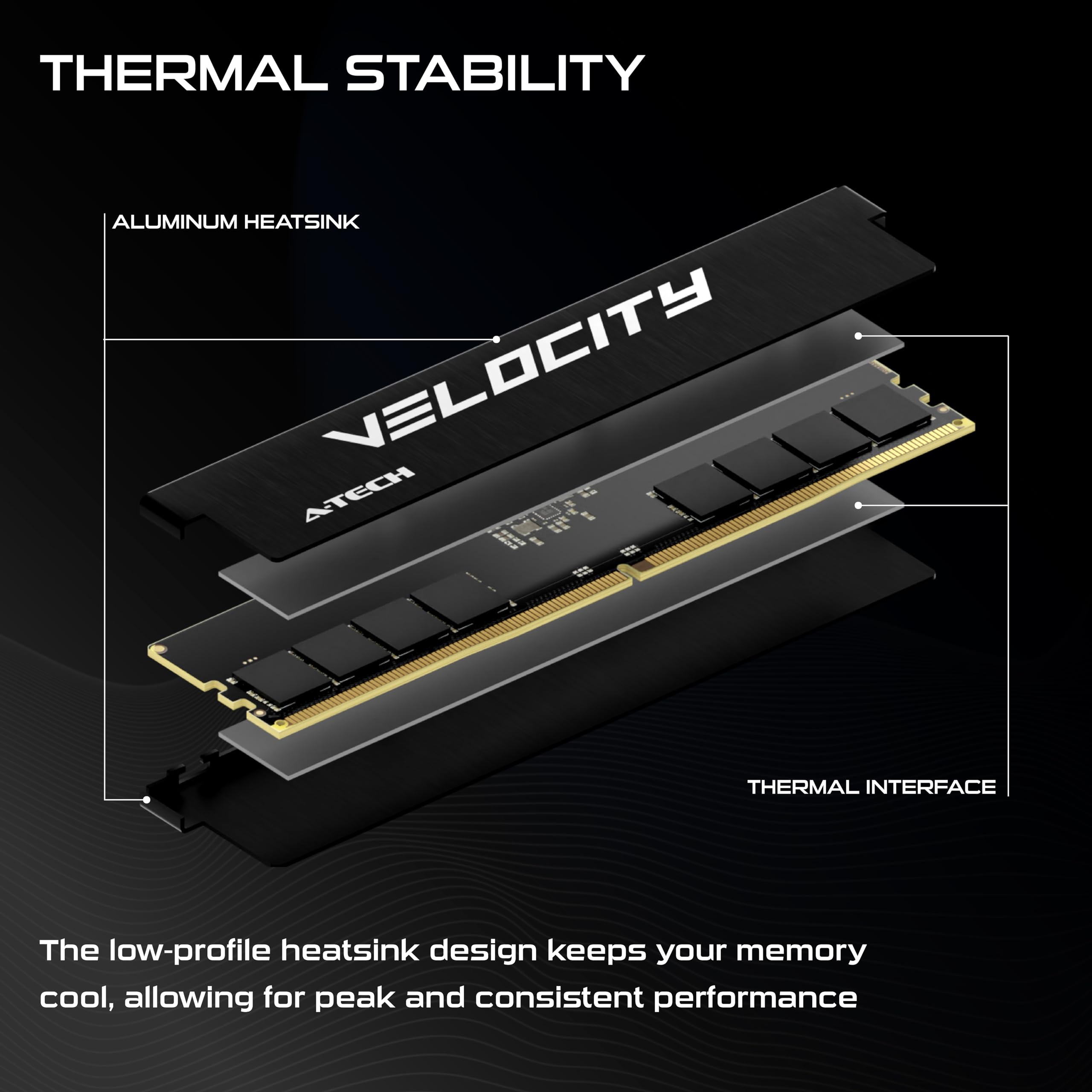 A-Tech Velocity RAM 32GB (2x16GB) DDR5 5600MHz (PC5-44800) XMP 3.0
