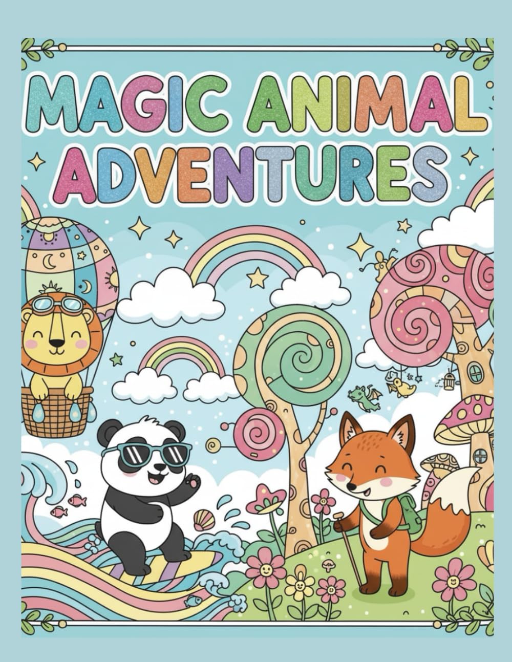 Magic animal adventure: kids colouring book