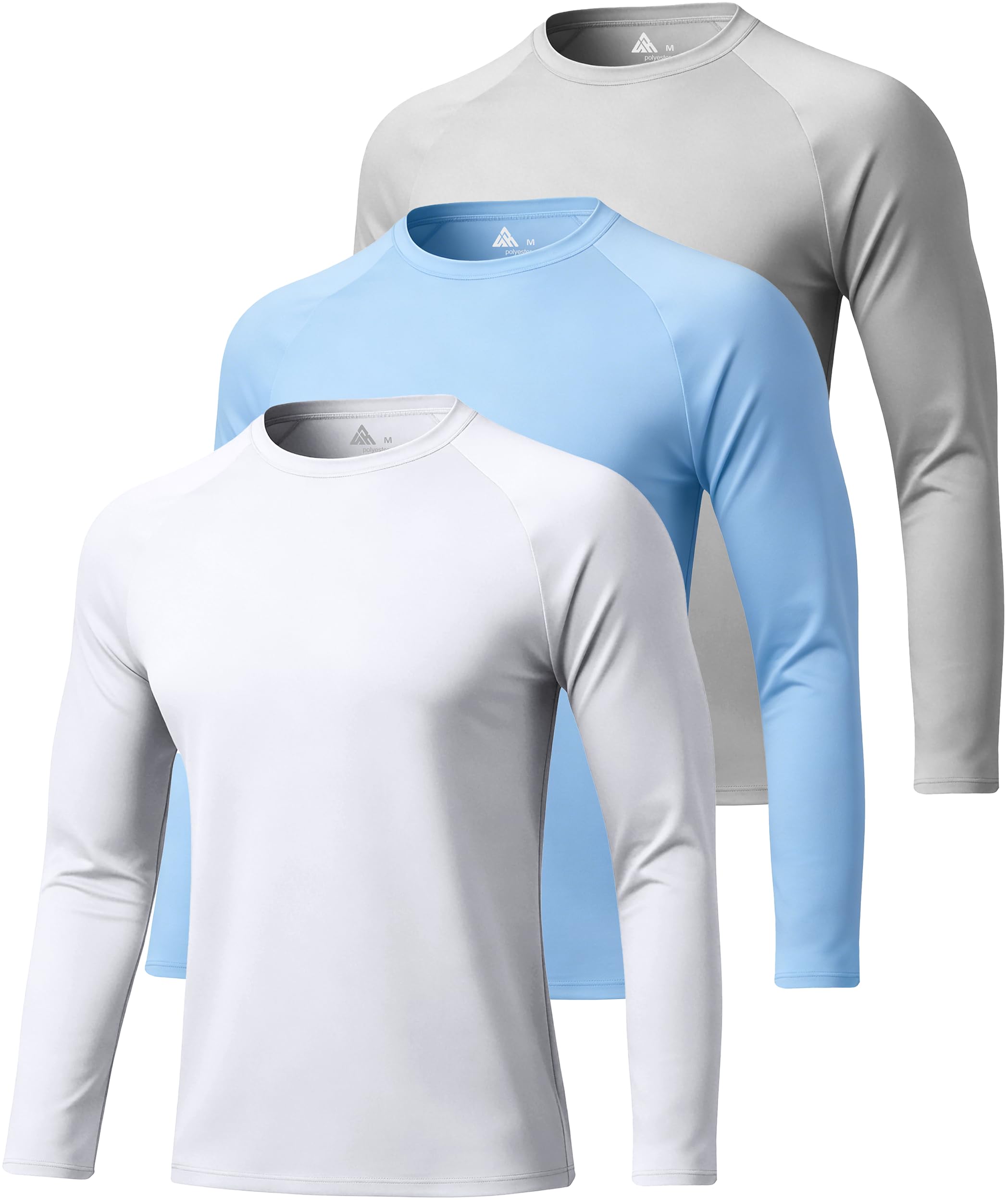 3 Pack Long Sleeve Shirts for Men Base Layer