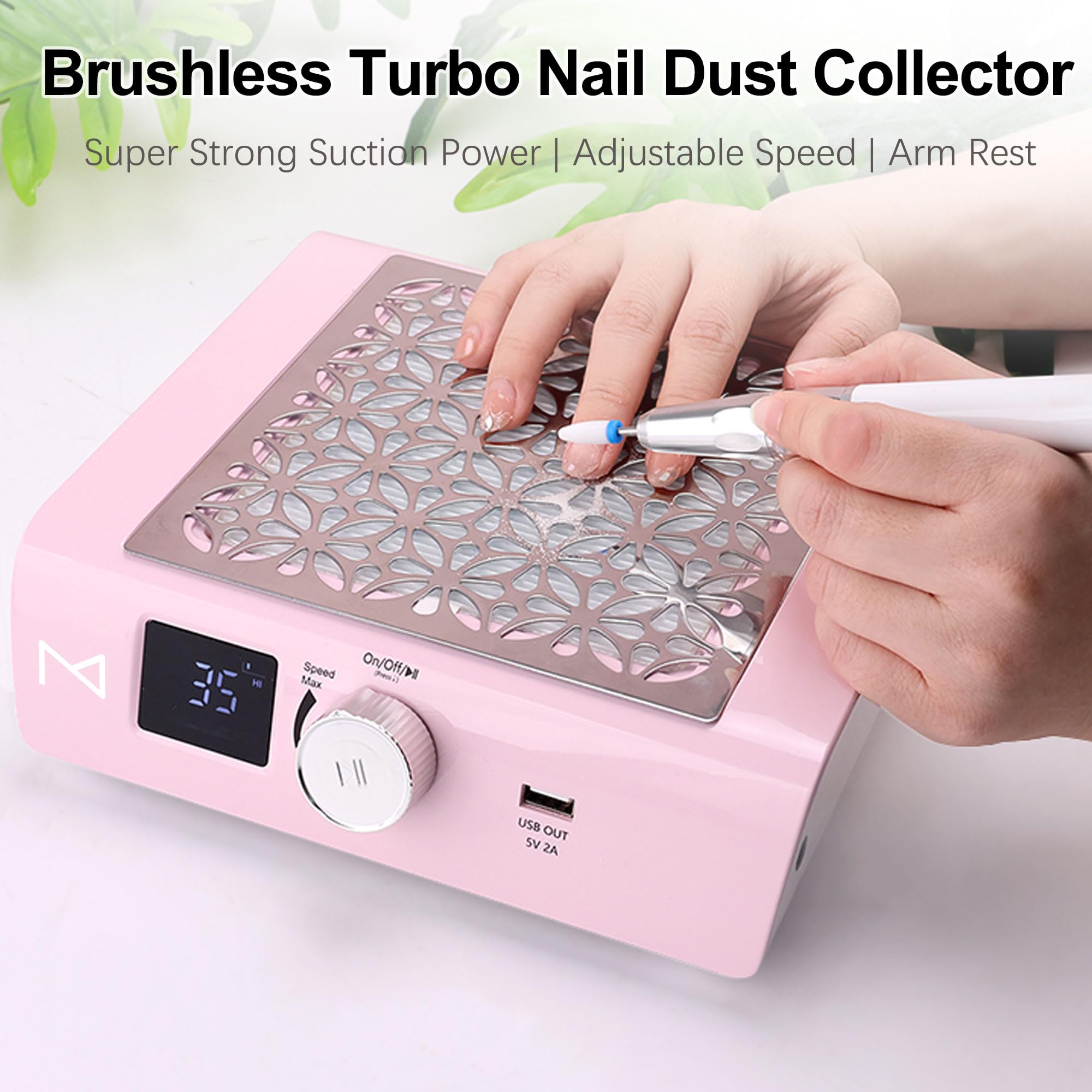 Amazon.com: M Cordless Nail Dust Collector - 4500 RPM Powerful  
