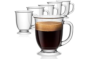 Vivimee Borosilicate Glass Coffee Mugs With Handle