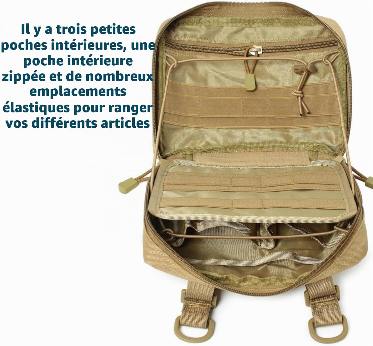 Pochette médicale Tactique Molle Port Quotidien Sac Banane Pochette Utilitaire d'urgence pour Outils EMT Trousse de Premiers Secours Pochette pour Chasse Camping randonnée