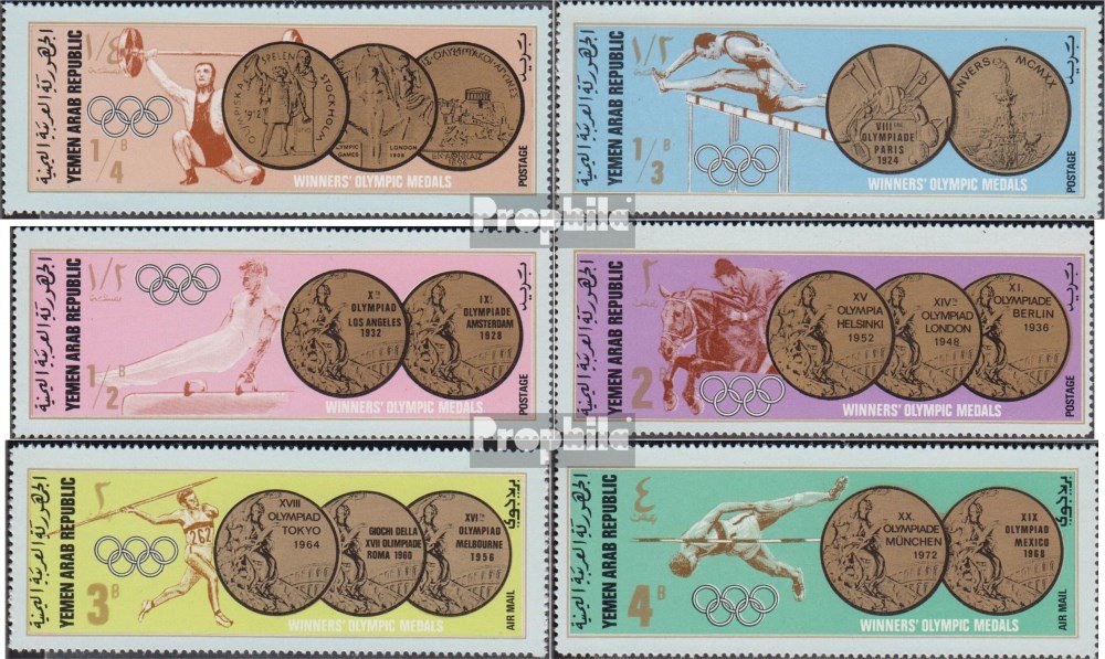 Prophila Collection Yémen Du Nord – Bloc 84 Complet, Édition 1968 Sur Les Jeux D'Hiver, Timbre Rare Pour Collectionneurs