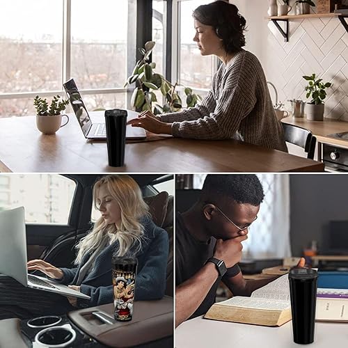 Miniatura 7 de Chalino Singer Sanchez - Taza de café de viaje con tapas, taza de café de moda para mujeres y hombres, 12 onzas