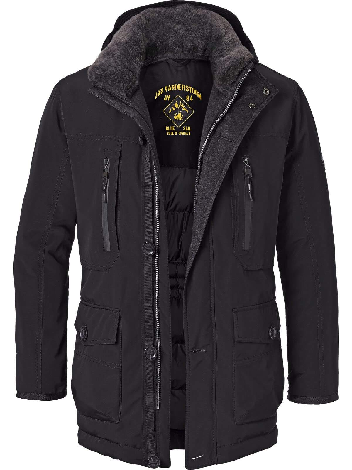Jan Vanderstorm Herren Funktionsjacke Botulfr | Winterjacke | atmungsaktiv, wasser- und windabweisend | Größe 50 - 76