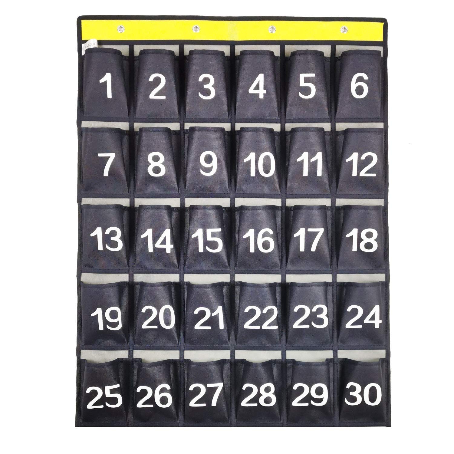 Numbered Cell Phones And Calculator Holder Classroom Pocket Chart Wall ...