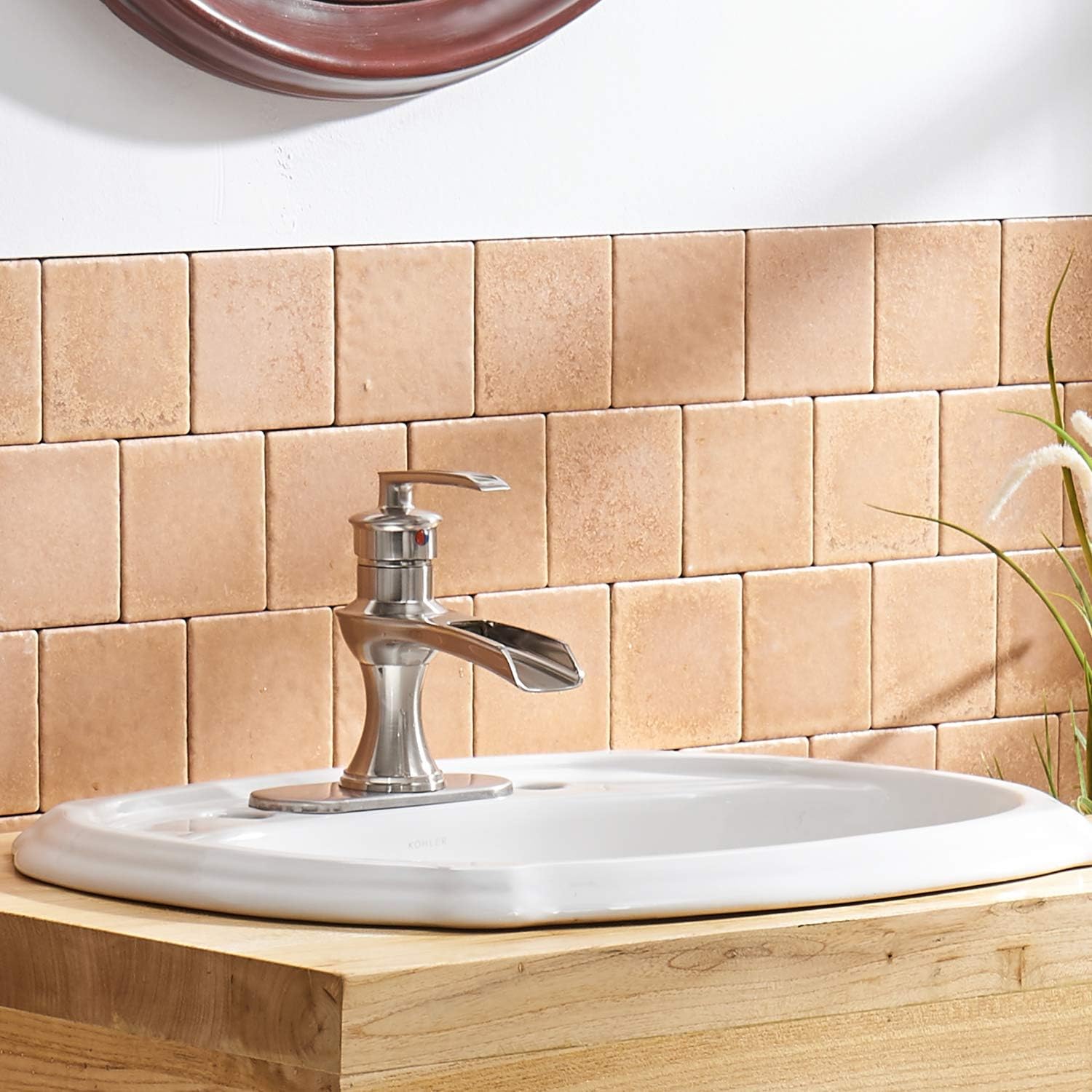 Tесh Dеаlѕ 🔥 BWE Brushed Nickel Bathroom Faucet Single Hole Single Handle Bathroom Sink Faucet Matching Pop Up Drain Stopper with Overflow and Supply Lines Bath Vanity Faucet Commercial 🔥 Hоt Dеаlѕ BWE Brushed Nickel Bathroom Faucet Single Hole Single Handle Bathroom Sink Faucet Matching Pop Up Drain Stopper with Overflow and Supply Lines Bath Vanity Faucet Commercial