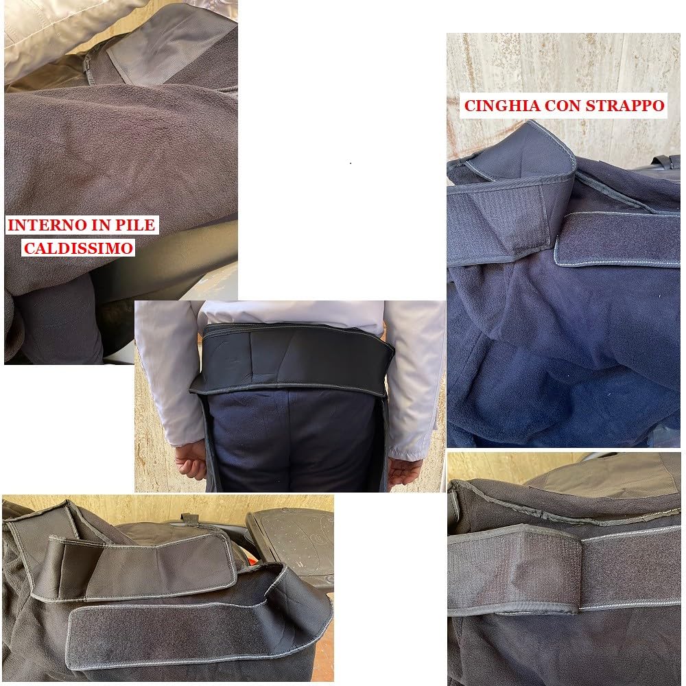 Compatible Avec Beta Motor Tempo 50-16' Cubre PIERNAS para Scooter Manta TÉRMICA Impermeable Acolchado Interior DE Polar PROTECCIÓN Externa DE Nylon