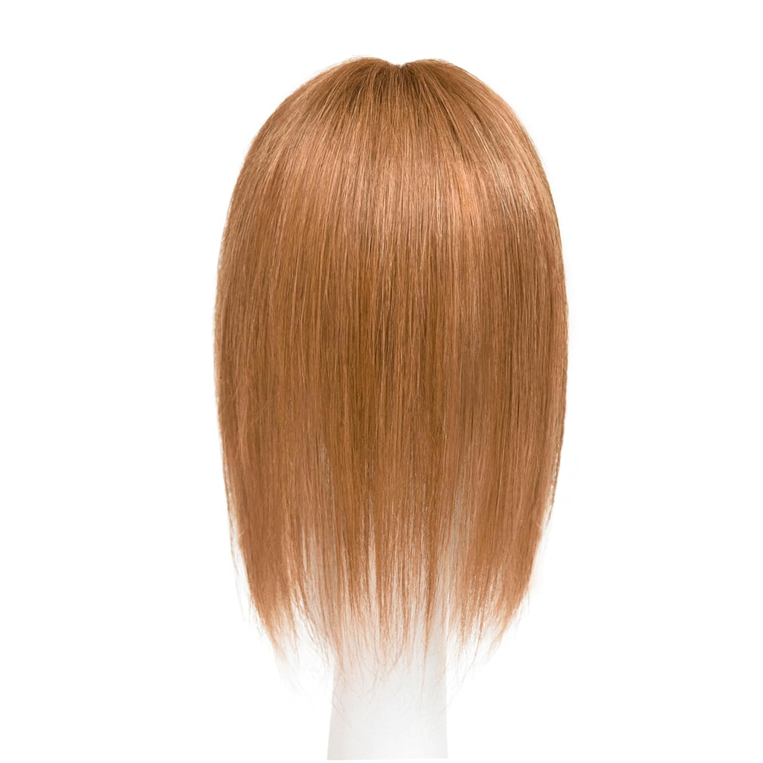 viviaBella Human Hair Hand-tied Swiss Lace BaseToppers Natural Looking no Bangs, Clip in Real Human Hair Toupee for Women with Thinning Hair Big Coverage 12inch hairpieces(Copper Red, 5.1"X4.7")