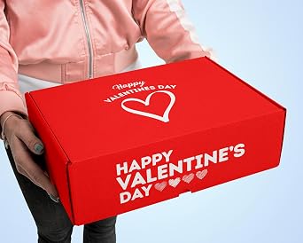 Valentine's Day Gift Care Package (50ct) Snacks Chocolates Candy Box Assortment Variety Bundle Present Kids Adults Boy Girl Guy Friend College Husband Wife Boyfriend Girlfriend Love