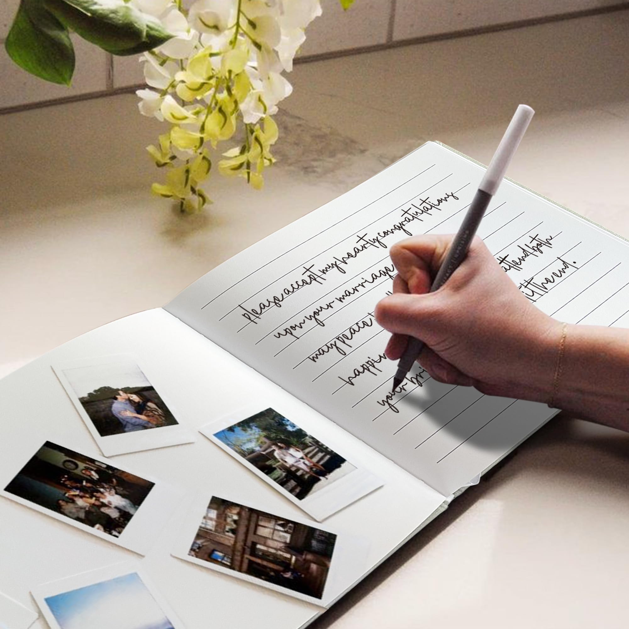 Gästebuch zur Hochzeit, 100 Seiten, Gästebuch für Hochzeitsgeschenke (A-Salbeigrün)