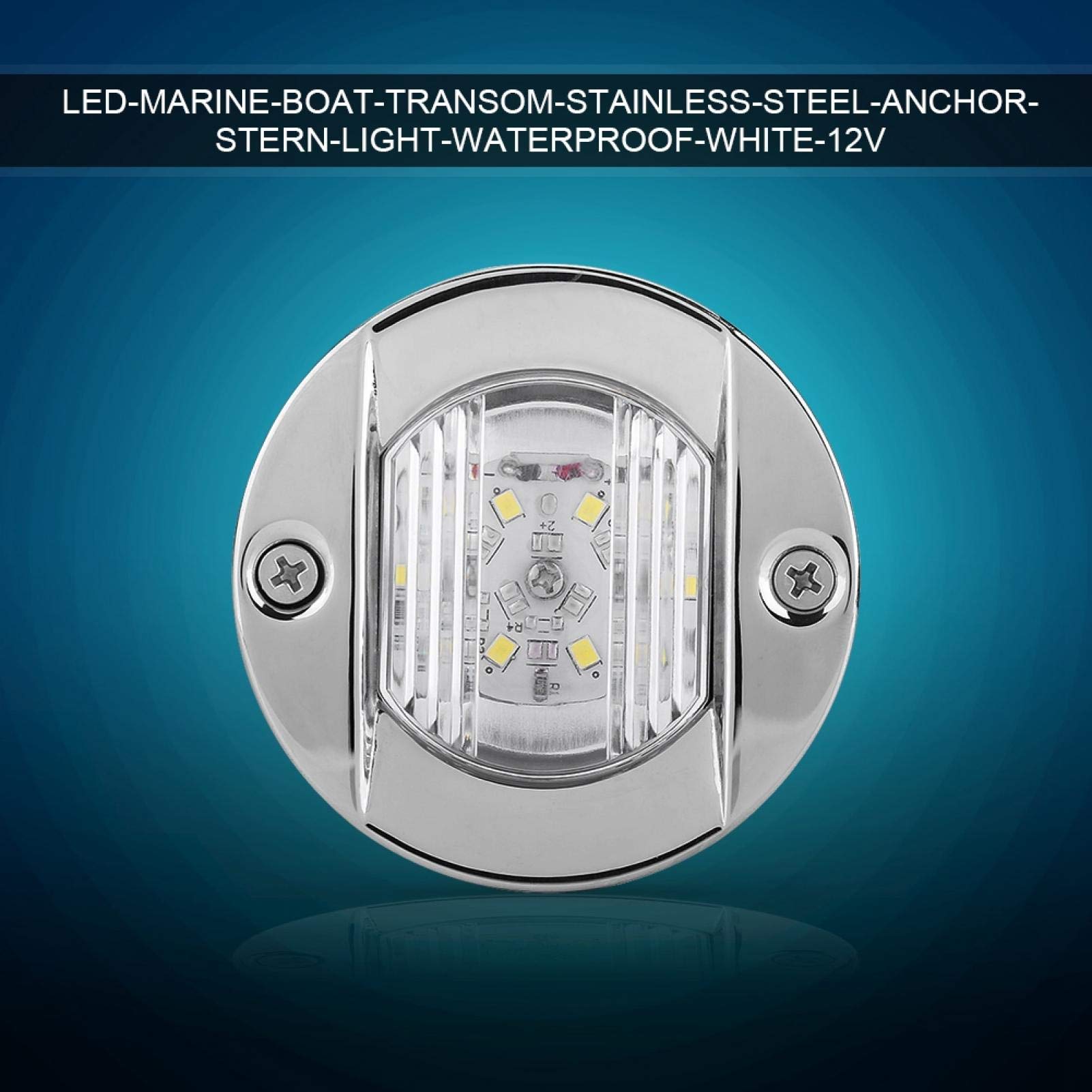 Yctze Luce LED Bianca per pa Barca, Luci di gazione Impermeabili in Acciaio I 2V, Lampadina Ancorag per B a Vela Marine F5v340