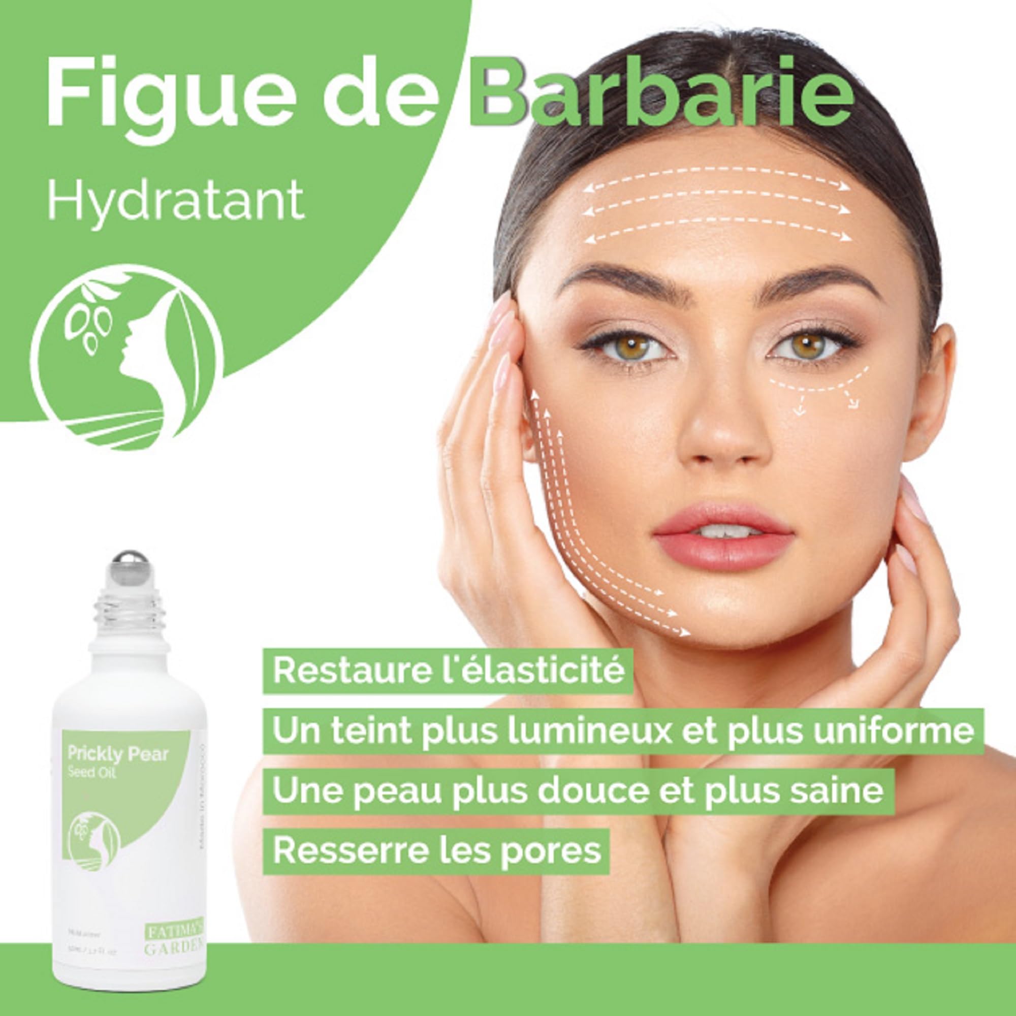 Fatima's Garden Huile de Graines de Figuier de Barbarie - Sérum Anti-Âge Bio, 50ml