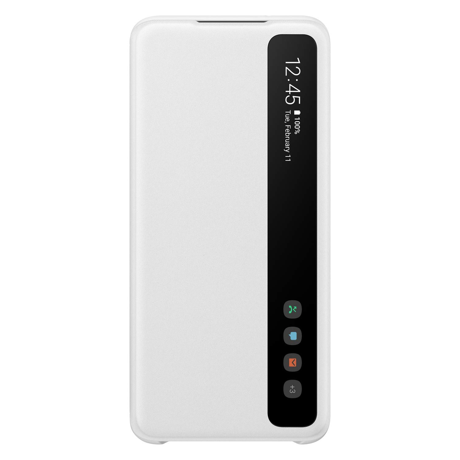 Samsung Clear View Smartphone Cover EF-ZG980 für Galaxy S20 | S20 5G Flip Cover, Handy-Hülle, extra-dünn, stoßfest, Schutz Case, weiß - 6.2 Zoll