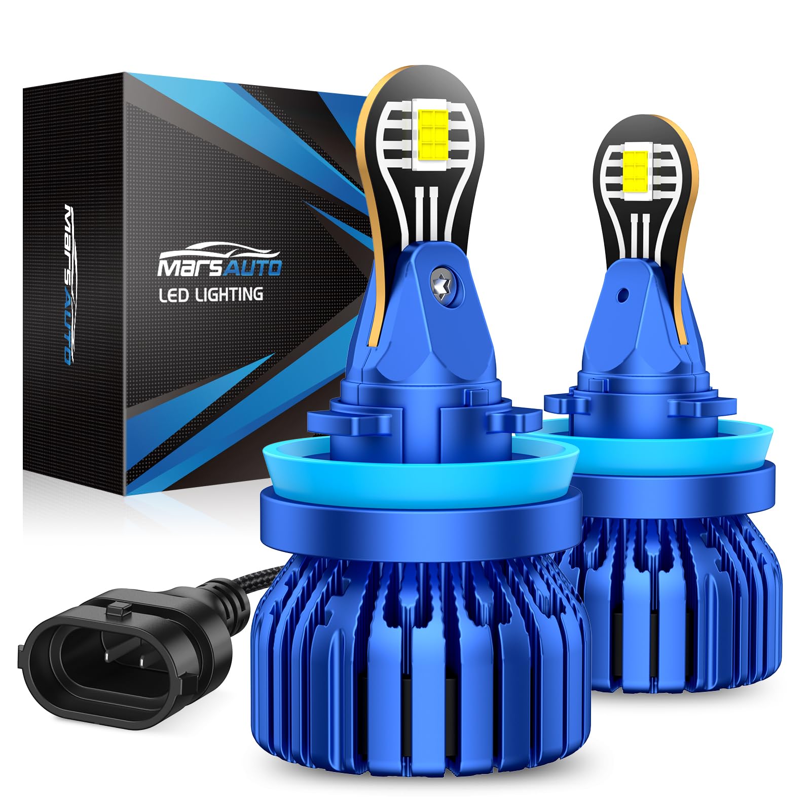 Marsauto 9005 9006 LED Headlight Bulbs Combo, 66000LM Super Bright, 9006/HB4 9005/HB3 LED Headlight Bulbs Kit, 6000K Cool White, 3 Mins Plug and Play Bulbs Combo, IP68, Pack of 4, Light Kit - Canada Marsauto 9005 9006 LED Headlight Bulbs Combo, 66000LM Super Bright, 9006/HB4 9005/HB3 LED Headlight Bulbs Kit, 6000K Cool White, 3 Mins Plug and Play Bulbs Combo, IP68, Pack of 4, Light Kit - Canada