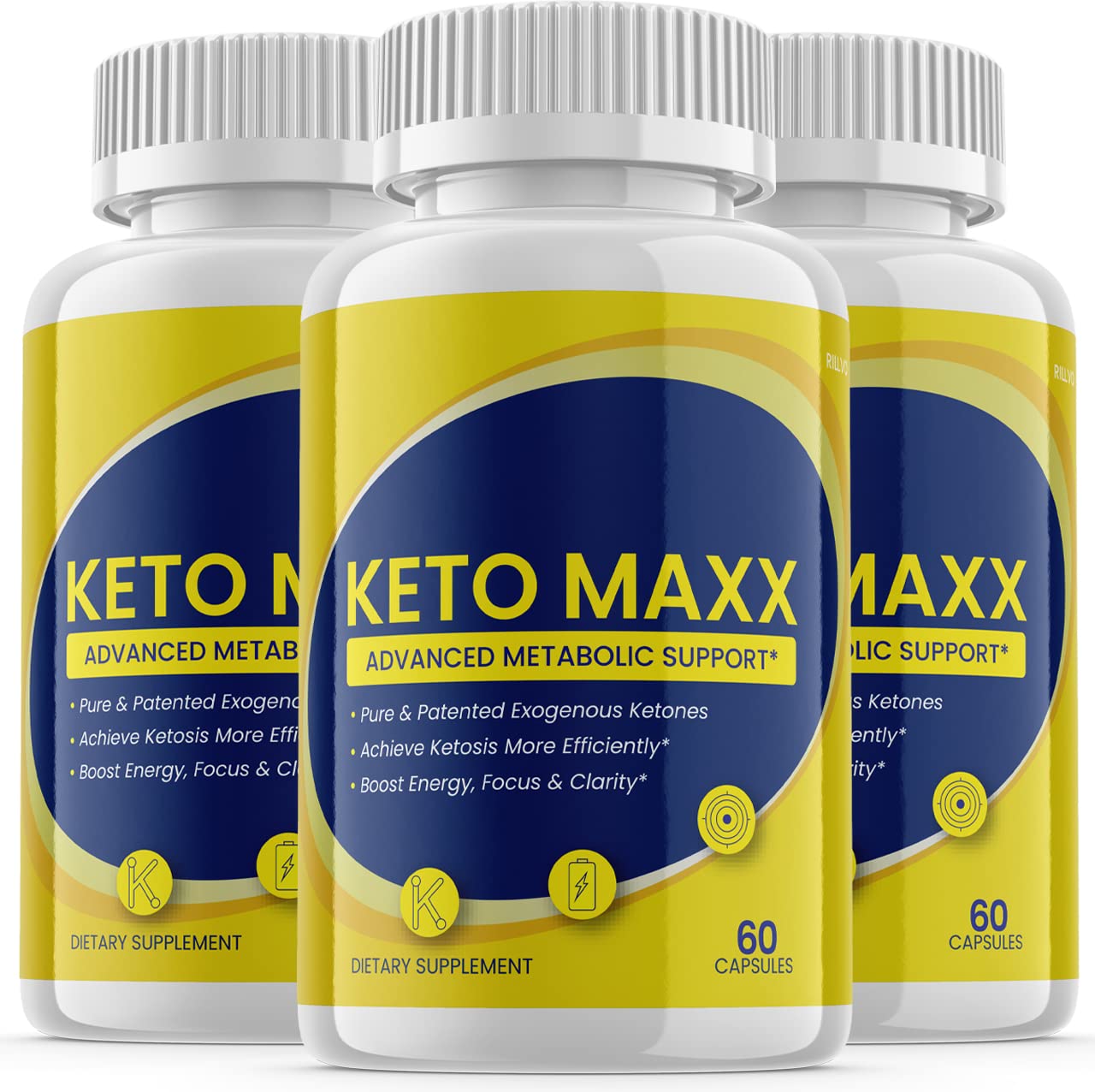 (3 Pack) Keto Maxx Pills, Advanced Ketogenic Formula (180 Capsules)