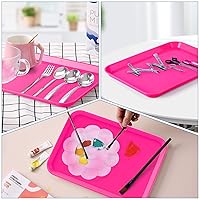 Vista 16 de JMU 20 bandejas dentales autoclave plástico Procedimiento plano para instrumentos, 13.25 x 9.75 pulgadas, tamaño B (rosa)