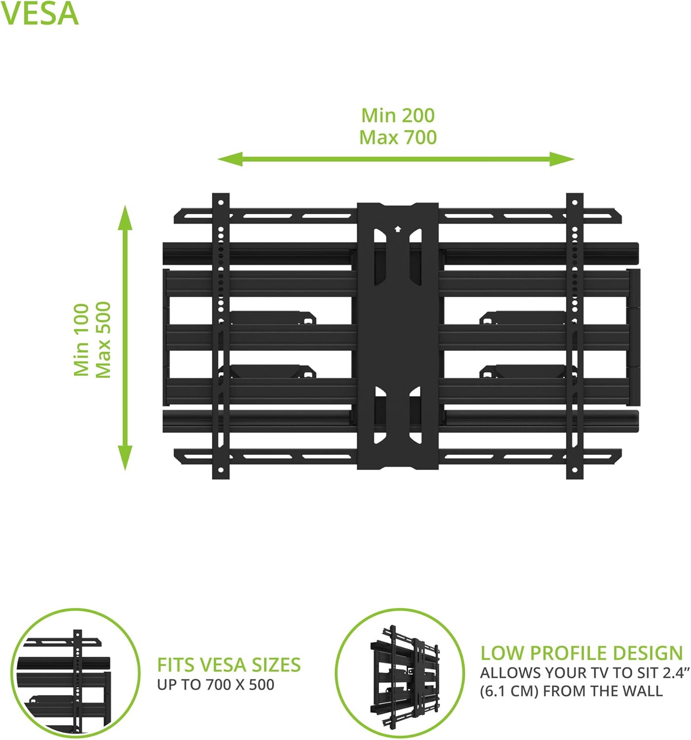 Kanto PDX700 Full Motion WALL Mount