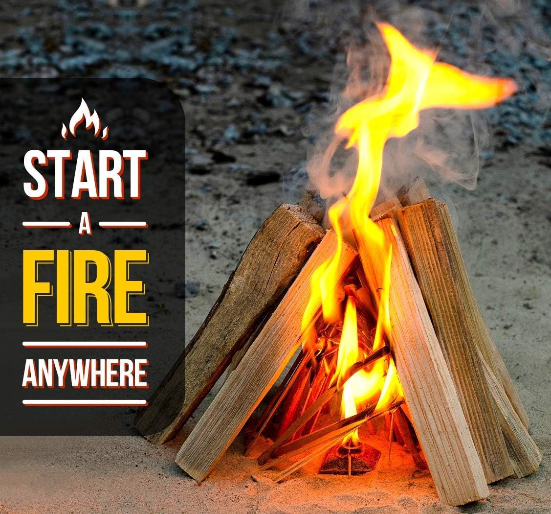 Fire Starter Squares - 20pc firestarters for Fireplace and Grills - Campfire | Grill | Wood Stove | Charcoal Starter Cubes - New Starters - Burn 12-15 min
