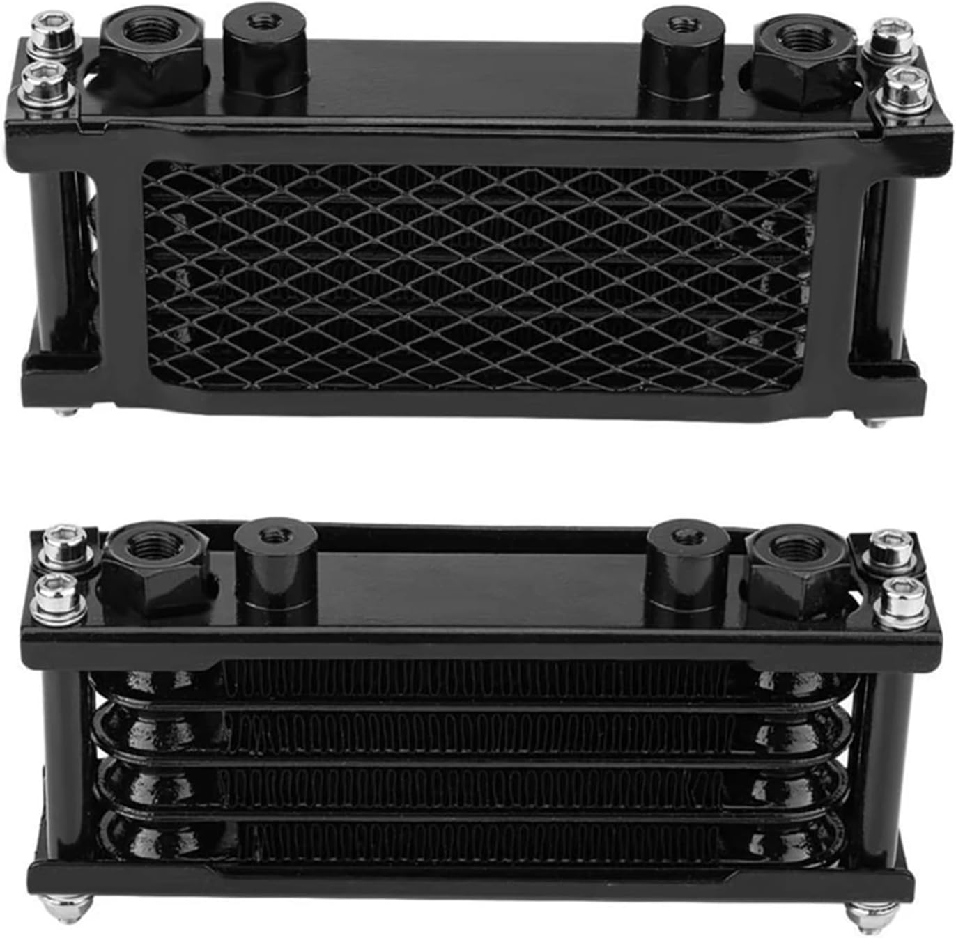 Motorcycle Engine Oil Cooler Cooling Radiator Kit Aluminum Black Compatible With MSX125 YG125 Oil Cooler Kit