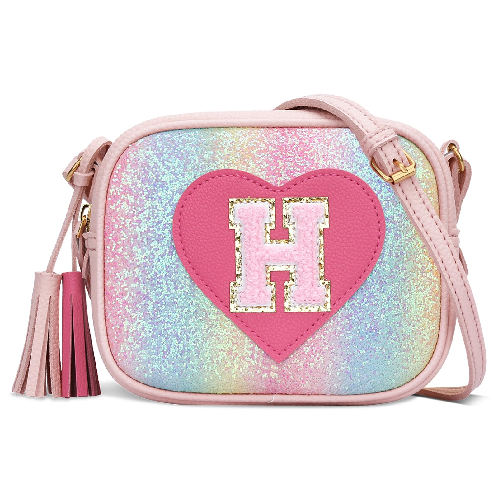KKXIU Gifts for 3 4 5 6 7 8 Year Old Girls Initial Toddler Purse