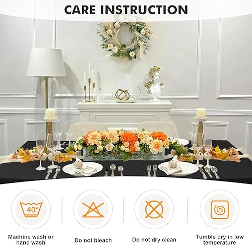 Miniatura 6 de Paquete de 6 manteles de elastano ajustables de 6 pies, color negro, lavables, resistentes a las arrugas, elásticos, para artículos de exhibición de