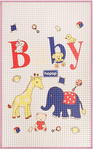Hopop Air Filled Rubber Mat | Multipurpose Waterproof for Baby Massage or Diaper Change | 100% Soft Natural Rubber Baby Fl...