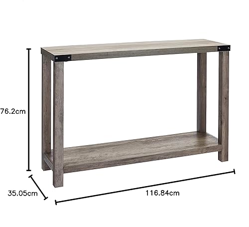 Miniatura 23 de ROCKPOINT Furniture Barn Style Farmhouse - Mesa rectangular de entrada, color gris lavado