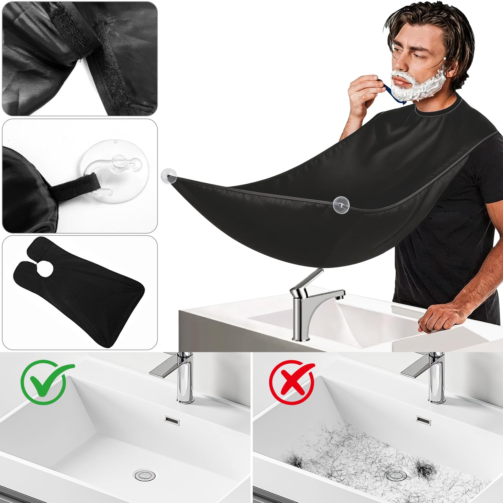Kit de cuidado de barba para hombre con Aceite previo al afeitado, bálsamo de barba, crema después del afeitado, cepillo de barba, peine, tijeras, peine estilizador, bufanda y bolsa de almacenamiento