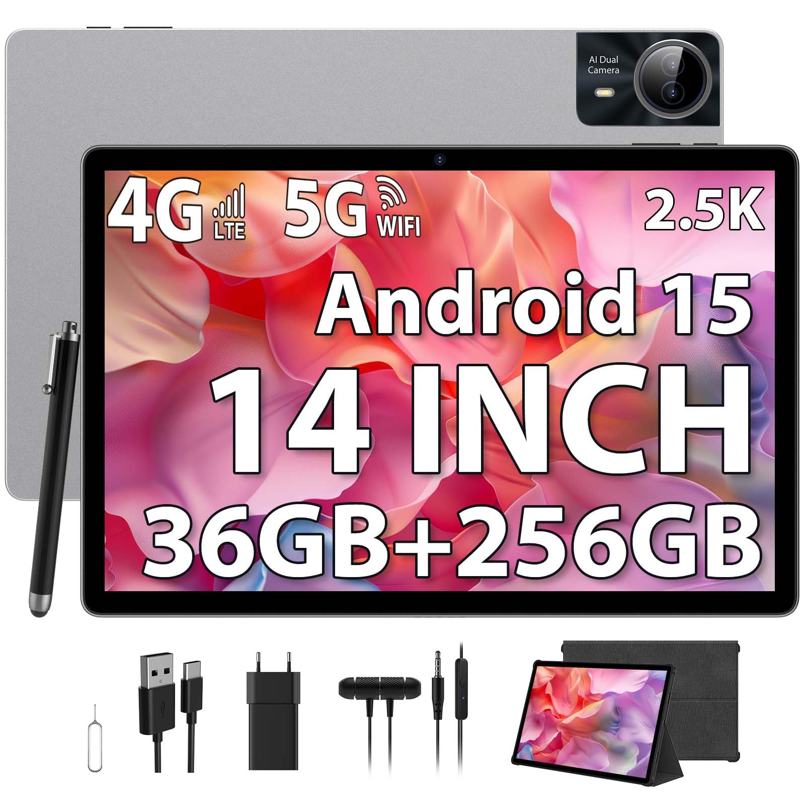 tablet 15 pollici android 15 con 4g lte e wifi 36gb ram