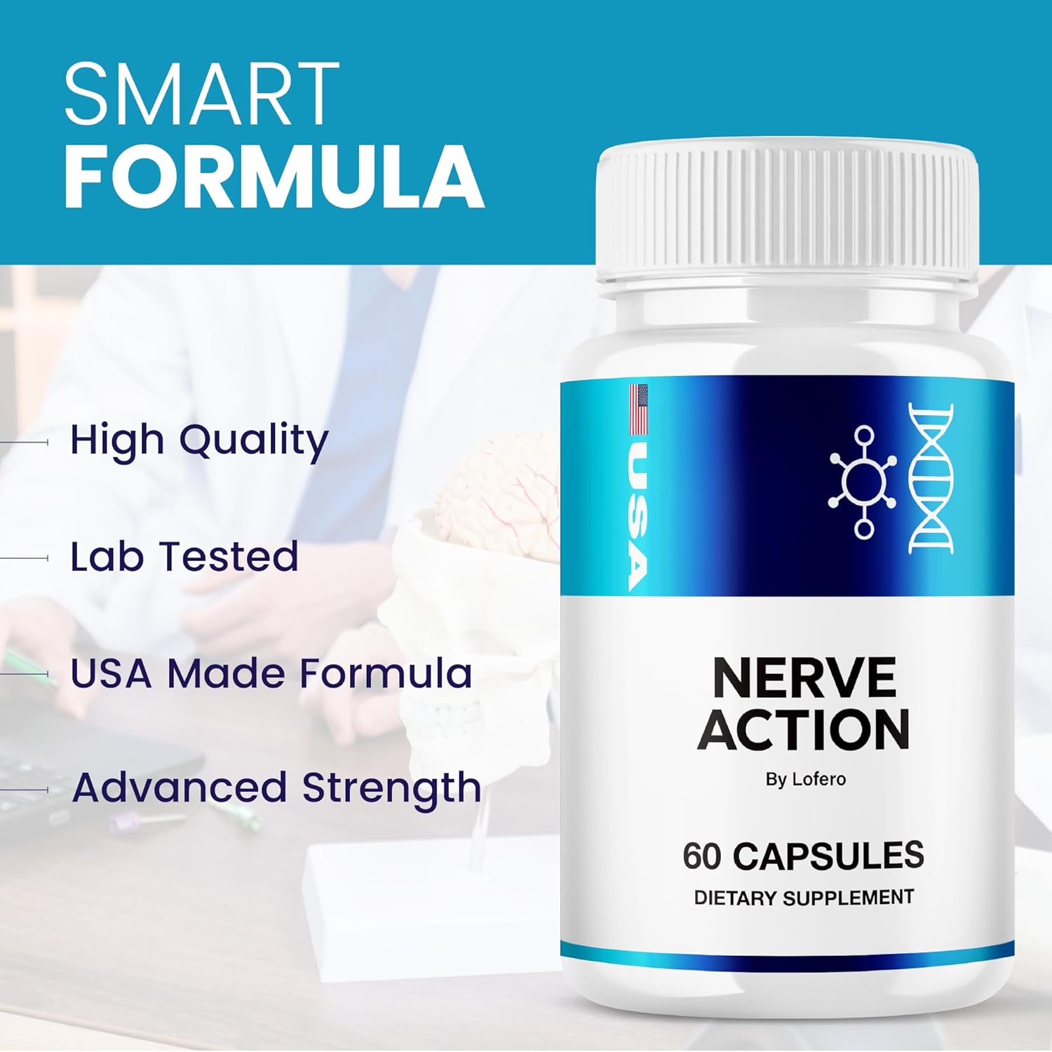 (2 Pack) Nerve Action Capsules, NerveAction Pills Advanced Maximum Strength, Neuropathy Supplement Health Function Support Vitamins, Premium Wellness Formula All-Natural Ingredients Capsulas (120 ct)