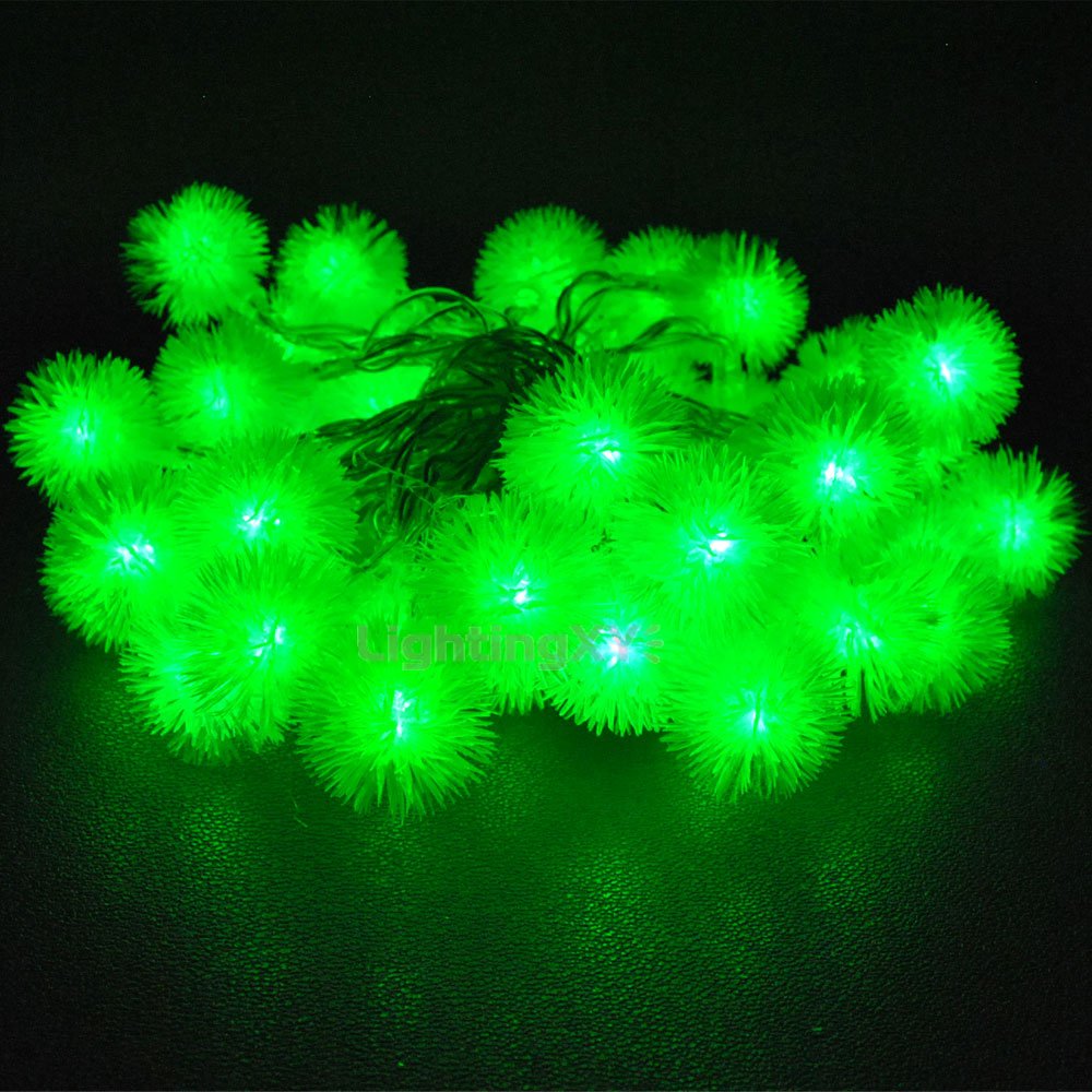LightsGo USB LED Lichterkette Schneeball-Form – 20 LEDs, 3,5 M, Grün, Für PC & Handyladegerät