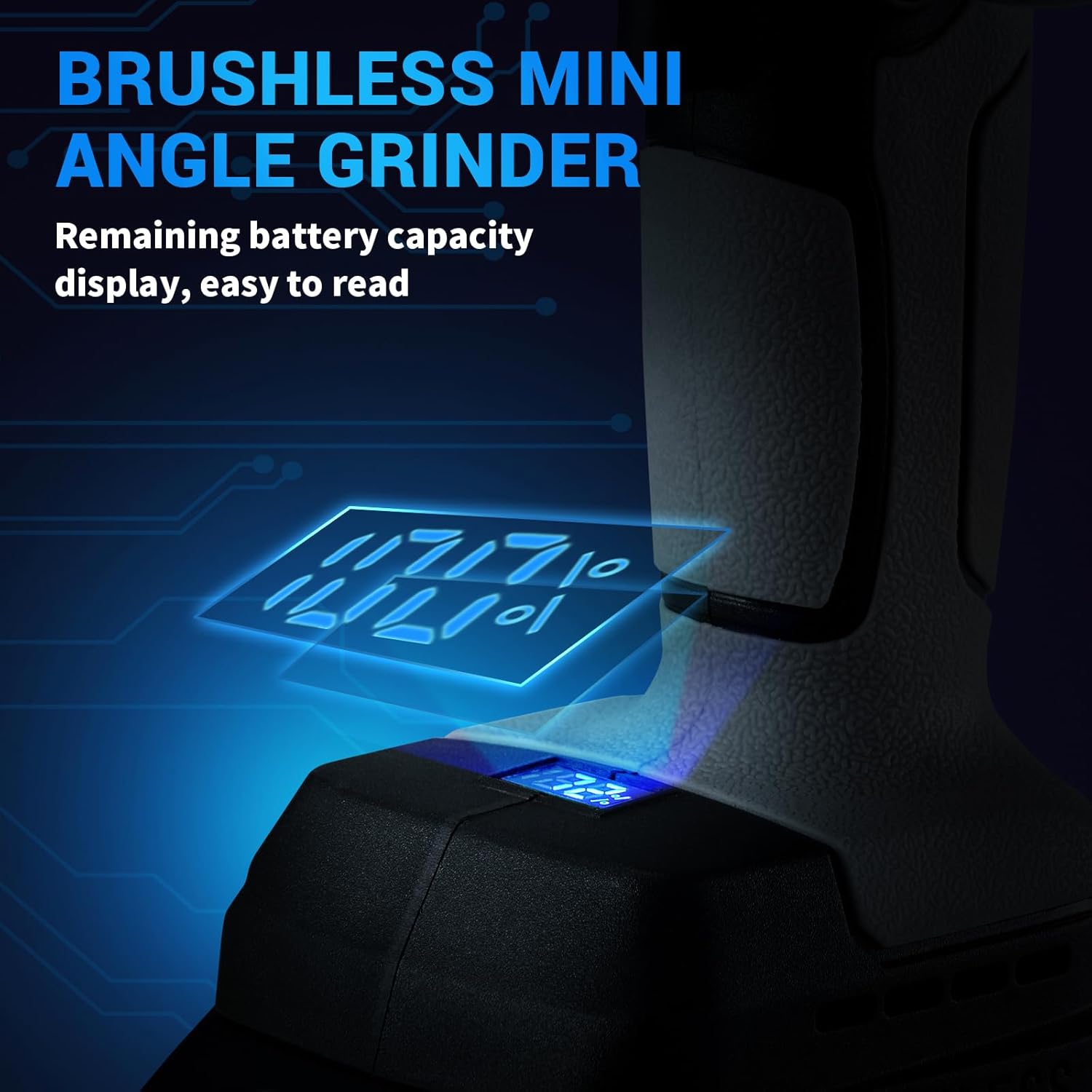 Brushless Angle Grinder, Cordless Mini Angle Grinder Brushed with 2pcs 16.8V 2000mAh Battery 5-Cutting Discs, Power Angle Grinder for Wood Metal Stone Concrete