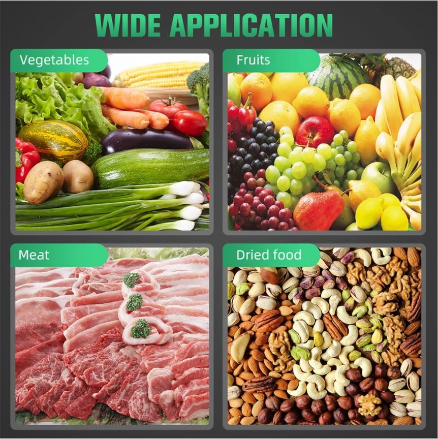 Miniatura 6 de Sellador al vacío, máquina selladora al vacío con potente 80 Kpa, eliminación rápida de aire, máquina selladora al vacío de alimentos 8 en 1,