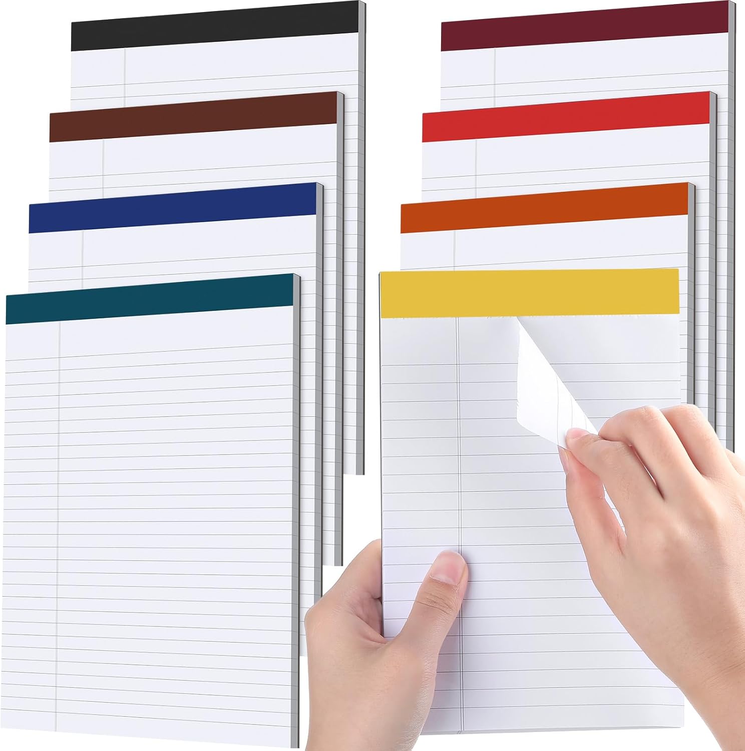 Fulmoon 8 Pcs Lined Legal Pads 5 x 8'' Small Note Pads