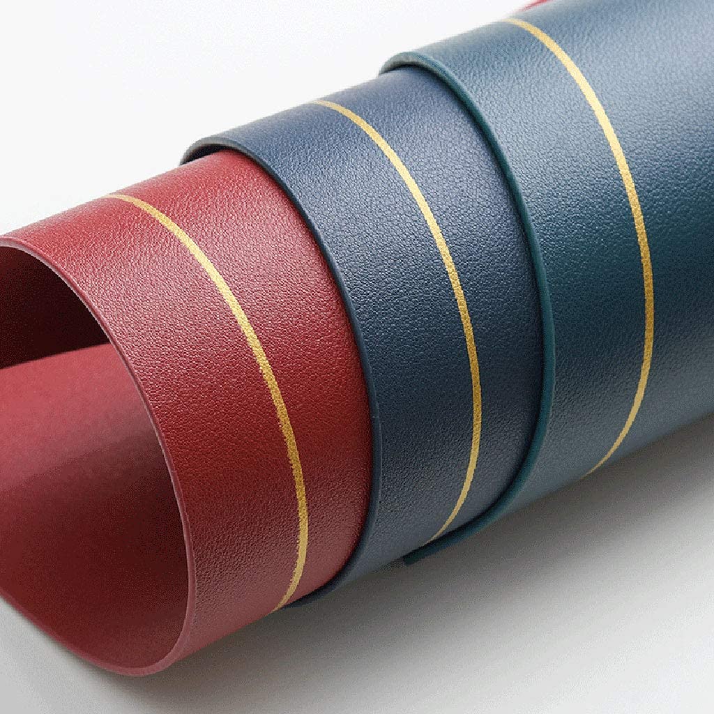 Platzdeckchen aus Leder, quadratisch, 6 Stück, achteckig, wasserdicht, ölbeständig, rutschfest, hitzebeständig, Unterlage für Küche, Esszimmer, Dekor, Schutz, Rot (rot)