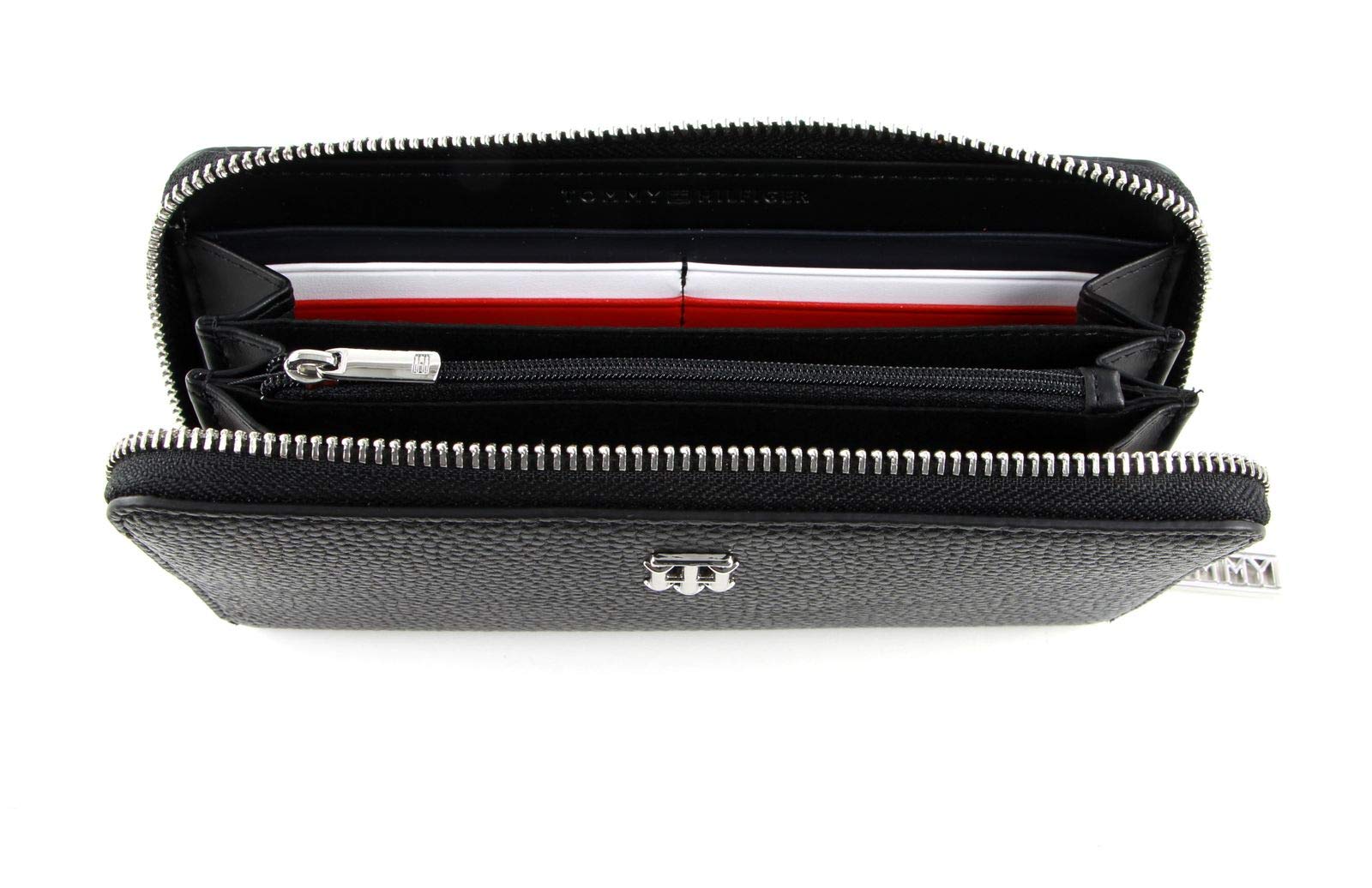 Tommy Hilfiger Damen Th Essence Lrg Za Lederwaren, Einheitsgröße, Schwarz