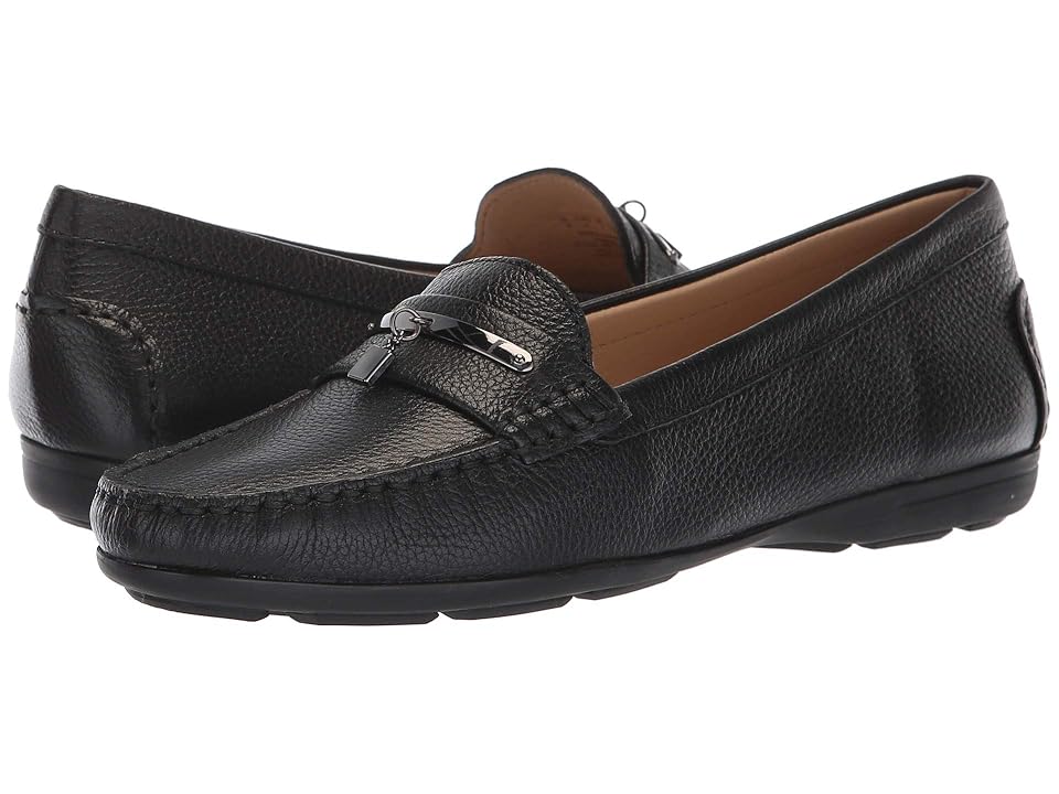 

Hush Puppies Renita Charm (Black Pebbled Leather) Women's Slip on Shoes