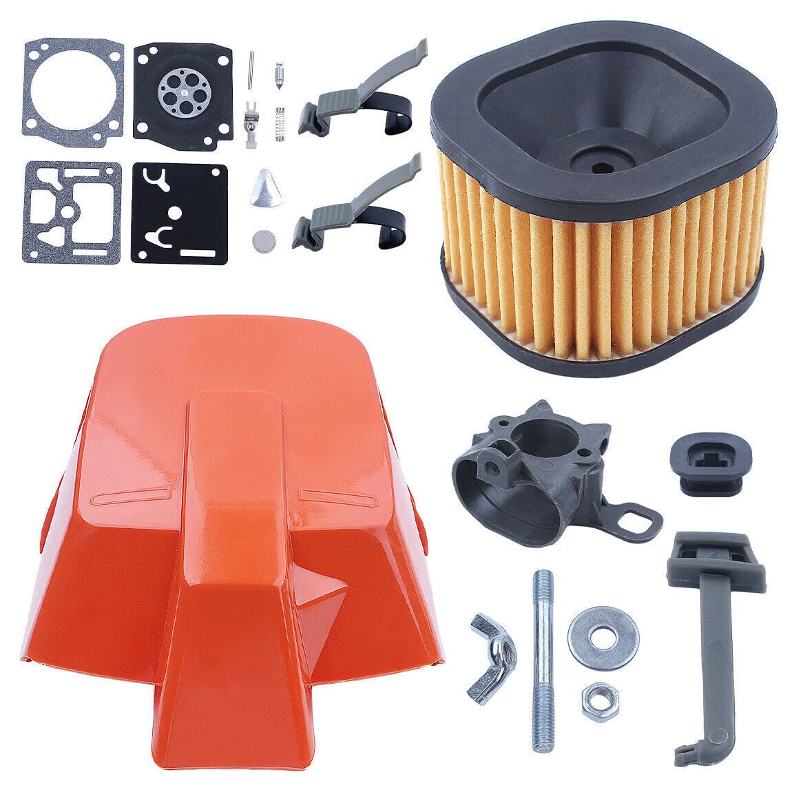 AUMEL Kit Carburatore Coperchio Filtro Aria Alto HD Per Husqvarna 362 365 371 372 372XP Motoseghe Sostituisci 503 81 77-01 - Foto 1