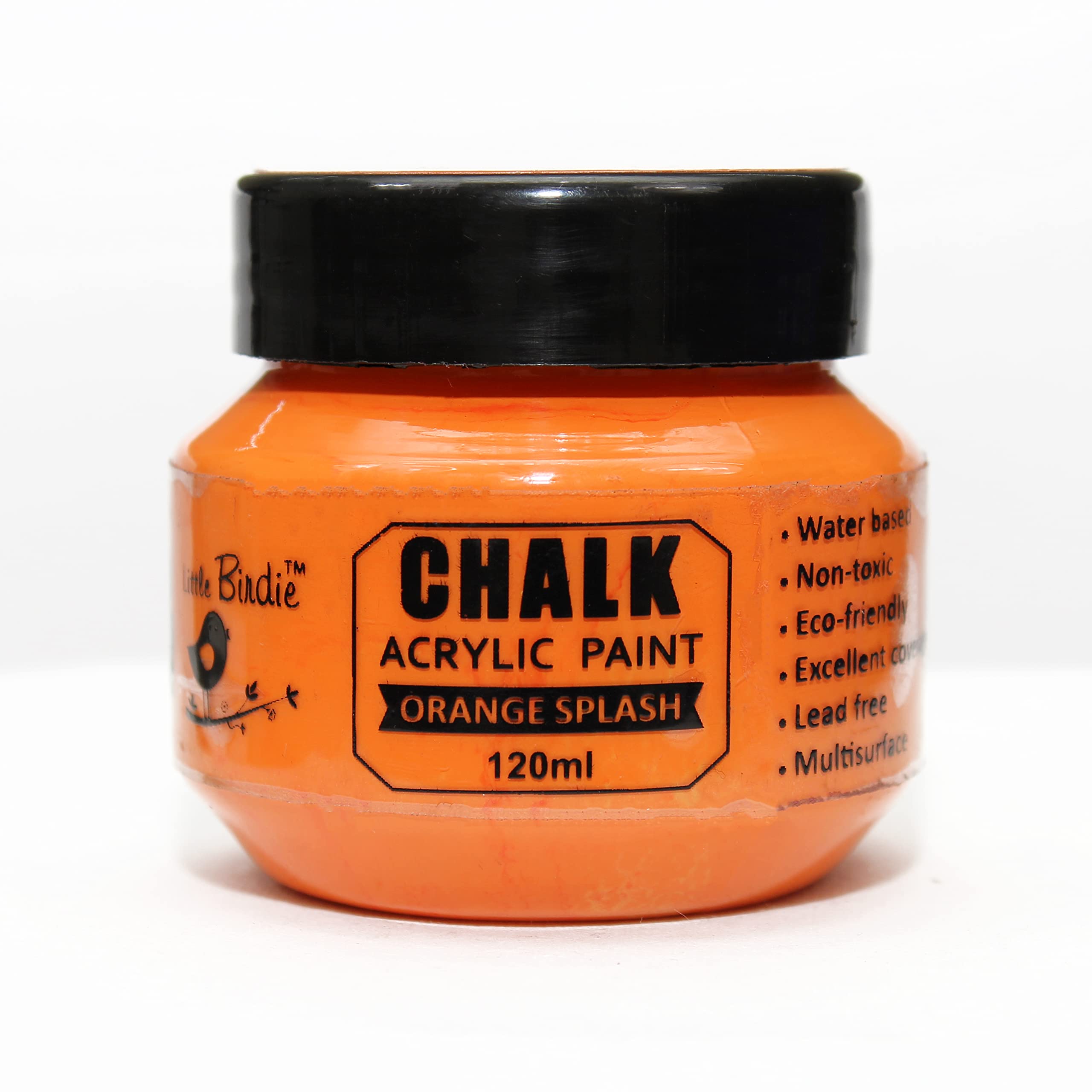 Little Birdie Home Decor Chalk Paint Orange Splash - 120ml |Chalk Paint for Wood Furniture, Wall, Home Decor, Glass, Terracotta Pots & Acrylic Chalk Paint | Multi Surface Paint (B08BBZGGPR) Amazon Price History, Amazon Price Tracker