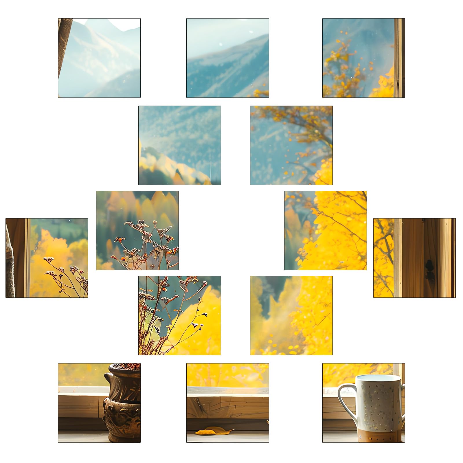 100Pcs Mini Size Square Mirror 1 Inch Adhesive Small Square Mirror Acrylic Craft Mirror for Crafts and DIY Projects Supplies Home Decoration