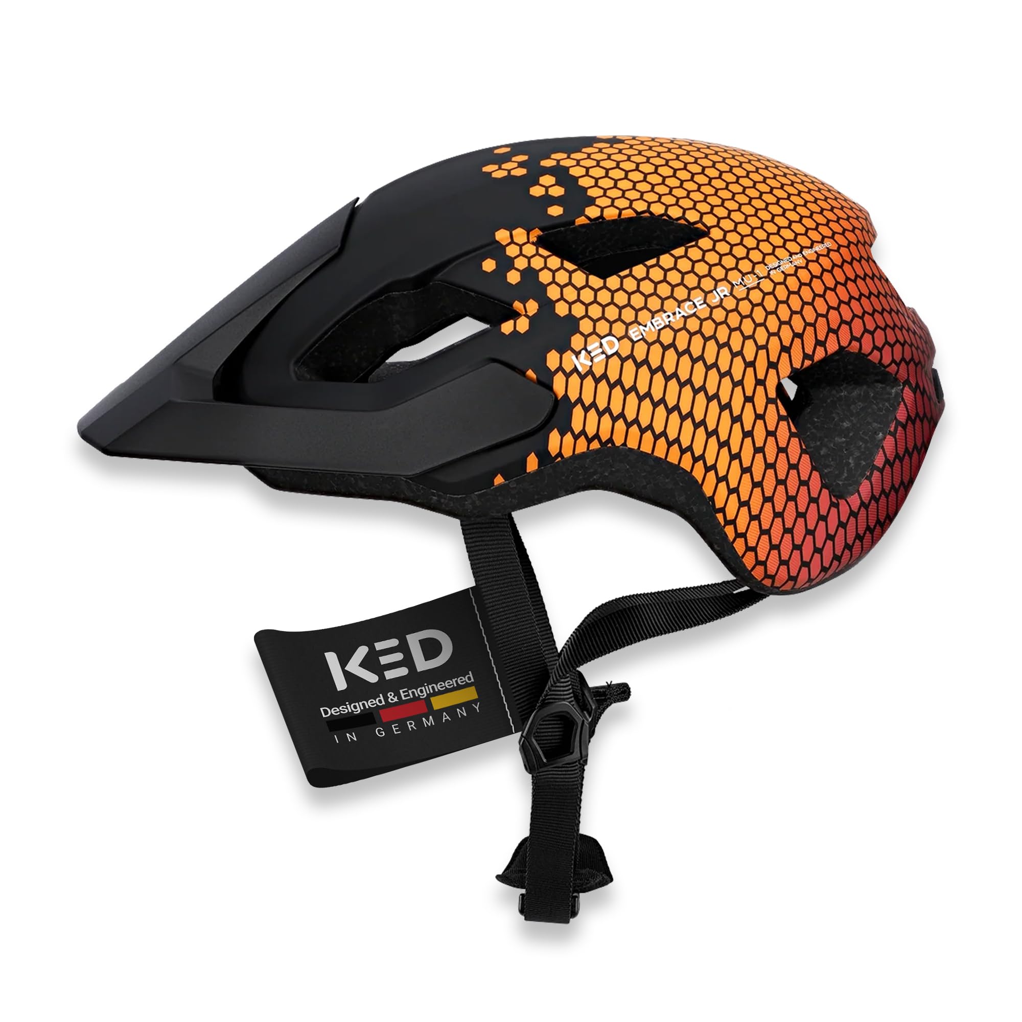 KED Embrace Jr Fahrradhelm – Jugendhelm Mit Integriertem Visier, Leichtbau Und Vielseitiger Alltagstauglichkeit | Farbe: Black Maroon Red Matt