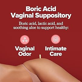 O Positiv URO Boric Acid Vaginal Suppository - with Lactic Acid, and Aloe for Fast Relief and Vaginal Odor Control - Vegan, Free from Parabens, Dyes, and Fragrances - 12 Count (Pack of 1)