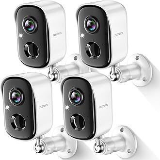 Security Cameras Wireless Outdoor, 2K Battery Powered WiFi Cameras for Home Security with AI Motion Detection, Color Night Vision, Spotlight, Siren, Waterproof, SD/Cloud Storage - 4 Pcs