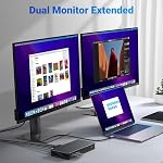UGREEN Revodok Pro DisplayLink Docking Station, Extended Modes for macOS | USB C Docking Station 9-in-1, Dual 4K@60hz display, 85W Charging for Laptops, 1GbE, 10Gbps Data Transfer, for macOS Windows