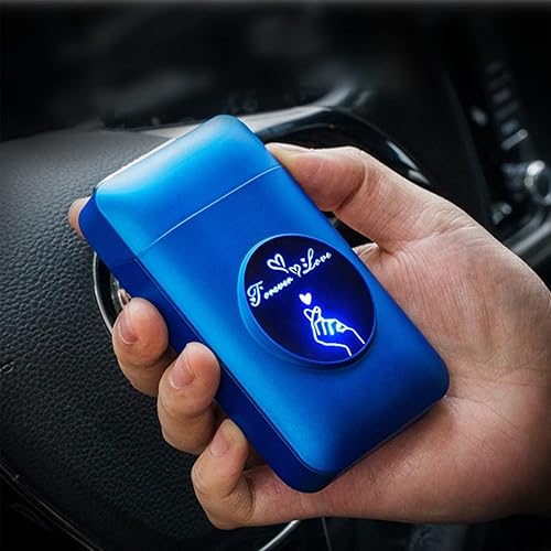 Miniatura 8 de Estuche para cigarrillos con encendedor, 19 unidades de cigarrillos regulares, encendedores USB, recargable, sin llama, resistente al viento,