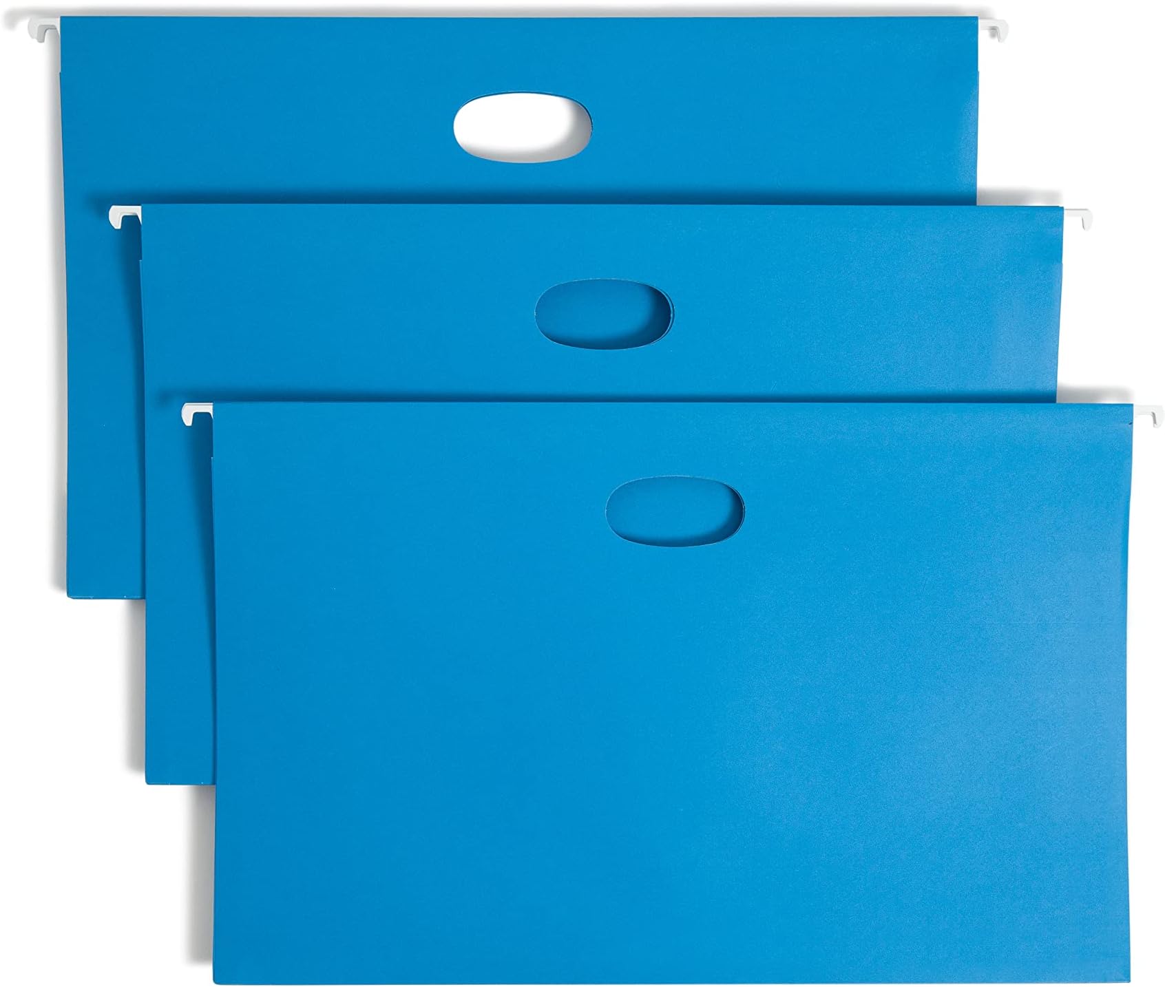 Smead Hanging Pocket with Full-Height Gusset, 3โ Expansion, 1/5-Cut Adjustable Tab, Legal Size, Sky Blue, 25 per Box (64370)