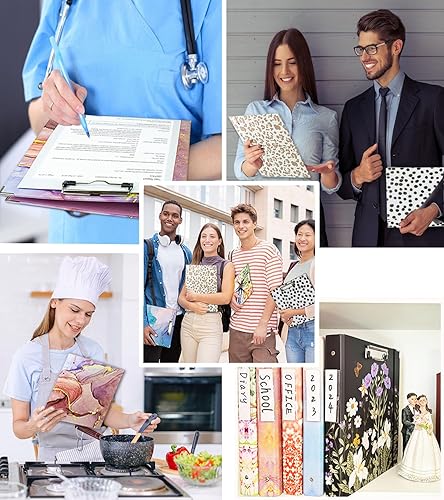 Miniatura 5 de Carpeta transparente de 3 anillos de 2 pulgadas para hojas de 8.5 x 11 pulgadas, portapapeles, 5 divisores con pestañas y bolsillos, 18 marcadores